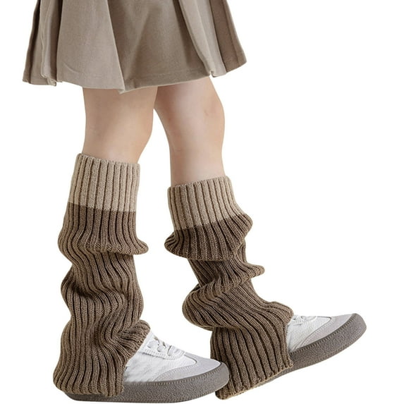 Krdevn Baby Socks - Kids Leg Warmers Knitted Leg Warmers Loose Socks Knee High Leg Warmers for Girls - Socks for Baby Girl,Color:Coffee,Size:One Size