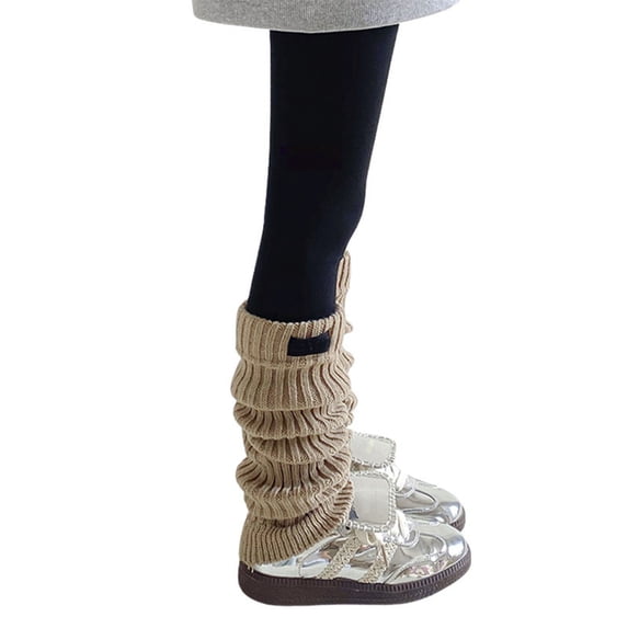 Krdevn Baby Socks - Kids Leg Warmers Knitted Leg Warmers Loose Socks Knee High Leg Warmers for Girls - Socks for Baby Girl,Color:Khaki,Size:One Size