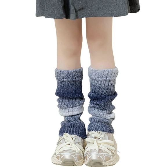 Krdevn Baby Socks - Kids Leg Warmers Knitted Leg Warmers Loose Socks Knee High Leg Warmers for Girls - Socks for Baby Girl,Color:Navy,Size:One Size