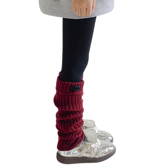 Krdevn Baby Socks - Kids Leg Warmers Knitted Leg Warmers Loose Socks Knee High Leg Warmers for Girls - Socks for Baby Girl,Color:Red,Size:One Size