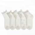 thumbnail image 1 of Krdevn Baby Socks - Kids Socks Lightweight Socks for Girls Breathable Short Socks for Students for Daily Wear and Sports Activities - Socks for Baby Girl,Color:White,Size:6-8 Years, 1 of 9
