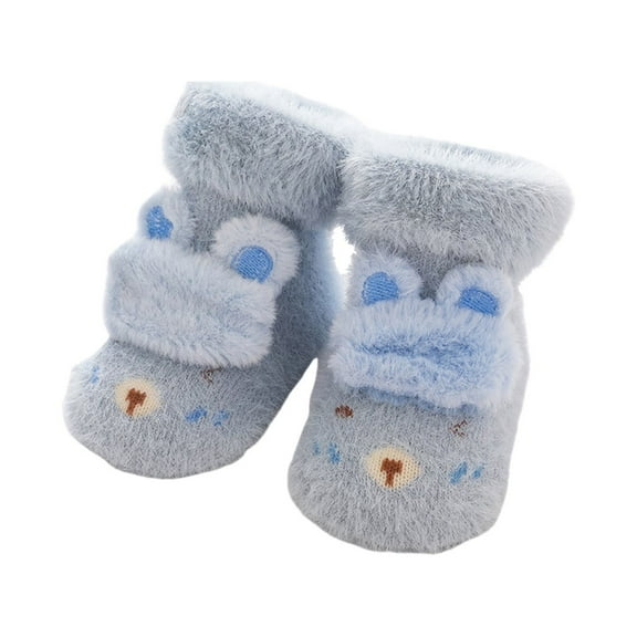 Krdevn Baby Socks - Socks Floor Socks Winter Socks Cartoon Thin Warm Autumn Cartoon - Socks for Baby Girl,Color:Blue,Size:0-6 Months