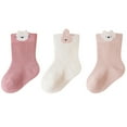 thumbnail image 1 of Krdevn Baby Socks - Soft Warm Baby Socks for Toddlers Cozy Winter Kids Socks with Cute Cartoon Breathable Comfortable Everyday Wear 3 Packs - Socks for Baby Girl,Color:Pink,Size:3-5 Years, 1 of 2
