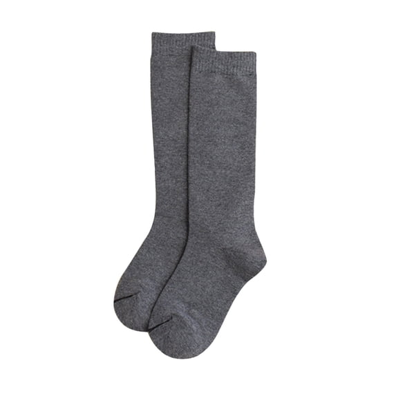 Krdevn Baby Socks - Solid Color Knee High Warm and Comfortable Stockings Children's Stocks for Kids Boys and Girls - Socks for Baby Girl,Color:Grey,Size:11-13 Years