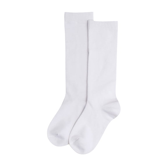 Krdevn Baby Socks - Solid Color Knee High Warm and Comfortable Stockings Children's Stocks for Kids Boys and Girls - Socks for Baby Girl,Color:White,Size:5-7 Years