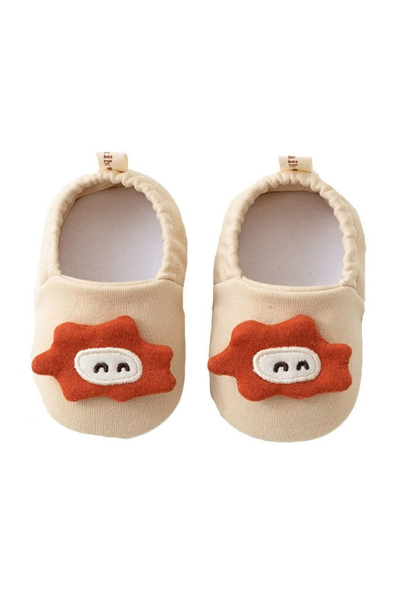 Baby Soft Sole First Walkers, Lion Cartoon Design, Lightweight Comfortable Shoes for Indoor & Outdoor Toddler Boys & Girls,0-6 Months