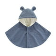 thumbnail image 1 of Krdevn Baby Velvet Cape Poncho Hooded Plain Winter Cloak for Toddler Girls Boys Dress Up Outfits,6-8 Years, 1 of 6