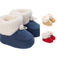 thumbnail image 1 of Krdevn Baby Winter Boots, 0-1 Year Cotton Soft Fleece Lined Warm Non Slip Walking Booties for Newborn Boys Girls,Blue, 1 of 3