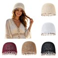 thumbnail image 1 of Krdevn Bohemian Crochet Hat Handmade Shell Lightweight Boho Cap for Beach and Travel,One Size, 1 of 6