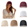 thumbnail image 1 of Krdevn Bohemian Crochet Hat Handmade Shell Lightweight Boho Cap for Beach and Travel,One Size, 1 of 6