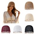 thumbnail image 1 of Krdevn Bohemian Crochet Hat Handmade Shell Lightweight Boho Cap for Beach and Travel,One Size, 1 of 6