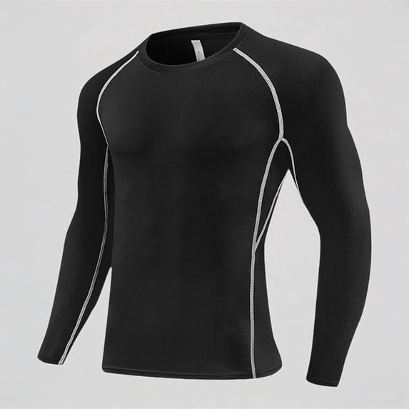 Krdevn Boys Active Compression Shirt Workout Top for Basketball Football Training Warm Base Layer Fitness Athletic Performance,9-10 Years