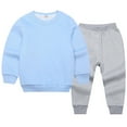 thumbnail image 1 of Krdevn Boys' Active Sweatsuit 2 Piece Sweatshirt and Sweatpants Basic Solid Jogger Pants Set,Kids Clothing,4-5 Years, 1 of 3