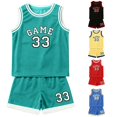 thumbnail image 1 of Krdevn Boys Basketball Set Game Sleeveless Top and Shorts Athletic Outfit,7-8 Years, 1 of 3