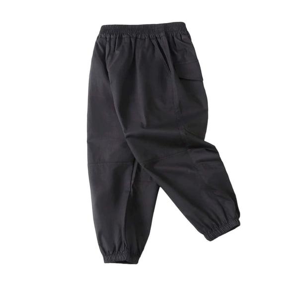 Krdevn Boys Casual Trousers for Kids Long Pants with Elastic Waist Soft Fabric Breathable Daily Wear Youth Durable Design,Kids Clothing,11-12 Years