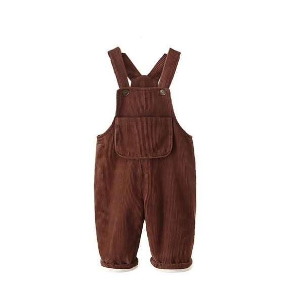 Krdevn Boys Corduroy Romper Jumpsuit Winter Lined Overalls Baby Casual Outfit Warm Soft Playwear for Toddlers,Kids Clothing,0-6 Months