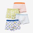 thumbnail image 1 of Krdevn Boys Cotton Boxer Underwear, 4 Pack Cute Cartoon Print Soft Boxer Briefs for Kids, 1 of 4