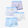 thumbnail image 1 of Krdevn Boys Cotton Boxer Underwear, 4 Pack Cute Cartoon Print Soft Boxer Briefs for Kids, 1 of 4