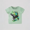 thumbnail image 1 of Krdevn Boys Dinosaur Print T-Shirt Short Sleeve Crew Neck Loose Fit Casual Comfortable Cotton Tee,5 Years, 1 of 5
