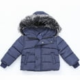 thumbnail image 1 of Krdevn Boys Down Jacket Winter Warm Insulated Coat with Soft Trim Hood for Kids and Youth Outdoor Cold Weather,Kids Clothing,7-8 Years, 1 of 3