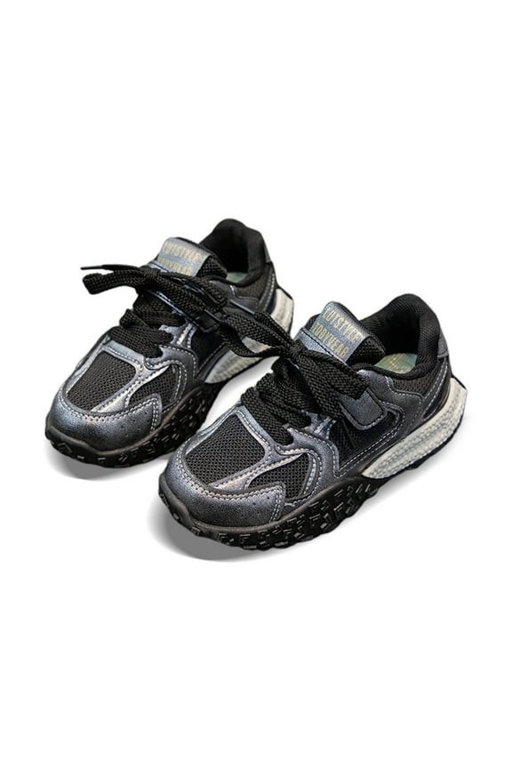 Boys Girls Sneakers - Mesh Dad Shoe Style Breathable Lightweight Footwear for Spring Casual Everyday Wear,26