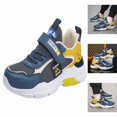 thumbnail image 1 of Krdevn Boys Girls Sneakers, Unisex Lightweight Breathable Athletic Running Tennis Fitness Shoes for Toddler/Little/Big Kid,Yellow, 1 of 8