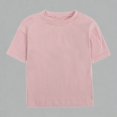 thumbnail image 1 of Krdevn Boys Girls Solid Basic Short Sleeve Crewneck T-Shirts Soft Cotton Casual Summer Tops for Daily Wear,4-5 Years, 1 of 5