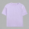 thumbnail image 1 of Krdevn Boys Girls Solid Basic Short Sleeve Crewneck T-Shirts Soft Cotton Casual Summer Tops for Daily Wear,6-12 Months, 1 of 4
