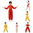 thumbnail image 1 of Krdevn Boys & Girls Traditional Kung Fu Outfit, 3-Piece Wushu Training Uniform,Red, 1 of 3