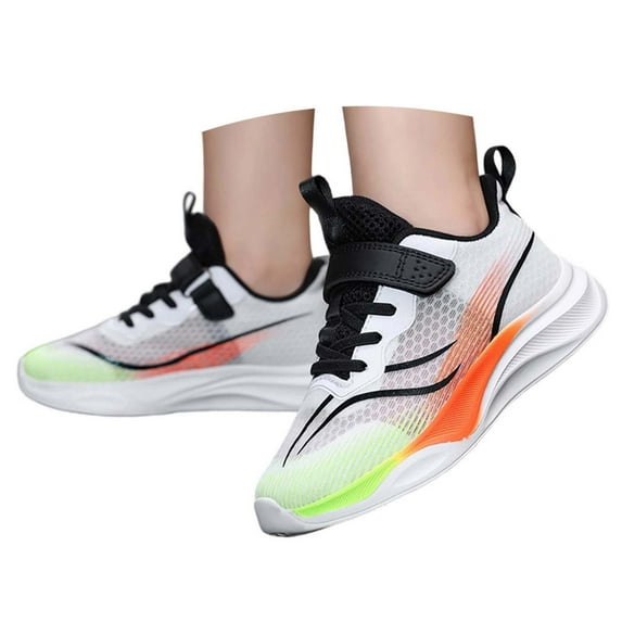 Krdevn Boys' Lightweight Running Sneakers, Breathable Mesh Athletic Shoes, Soft Sole Comfortable Casual Sports Shoes for Everyday Wear,12.5