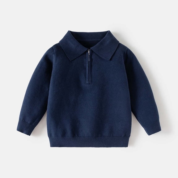 Krdevn Boys Long Sleeve Polo Shirt Classic Collar Casual Top for Kids Youth Stylish Solid Color Gentlemen Wear Daily Outfits,5-6 Years