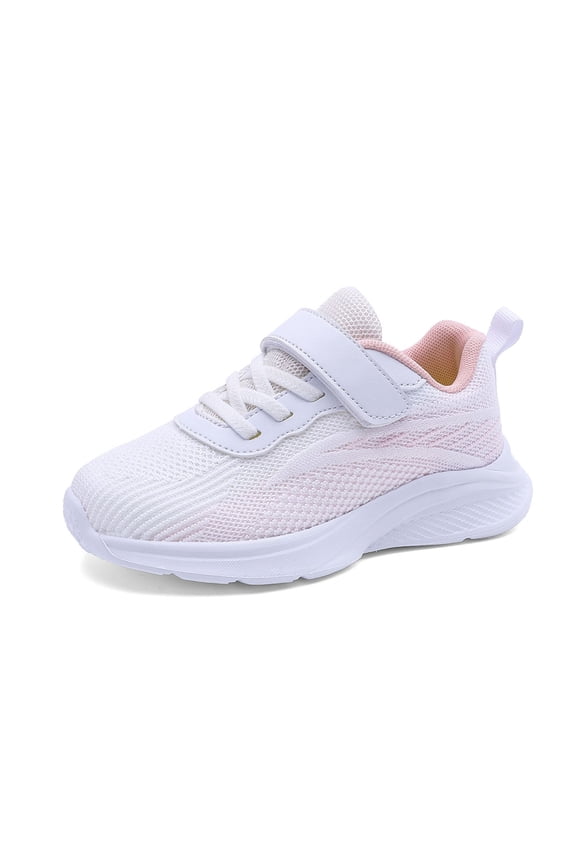 Boys' Mesh Trainers, Hook and Loop Strap Athletic Shoes, Breathable Lightweight Running Shoes for Indoor & Outdoor Play,10-10.5 Years