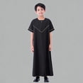 thumbnail image 1 of Krdevn Boys Short Sleeve Thobe With Traditional Tunic Robe For Spring & Summer,13-14 Years, 1 of 8
