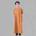 thumbnail image 1 of Krdevn Boys Short Sleeve Thobe With Traditional Tunic Robe For Spring & Summer,5-6 Years, 1 of 8