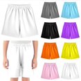 thumbnail image 1 of Krdevn Boys' Solid Color Casual Shorts, Elastic Waist Kids' Beach & Play Shorts,White, 1 of 4
