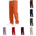 thumbnail image 1 of Krdevn Boys Solid Drawstring Open Hem Sweatpants Fall Loose Straight Knit Casual Trousers with Side Inseam Pockets 15-16 Years,Orange, 1 of 5
