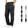 thumbnail image 1 of Krdevn Boys Solid Drawstring Open Hem Sweatpants Fall Winter Loose Straight Jogger Pants with Patch Pockets 7-8 Years,Dark Gray, 1 of 8
