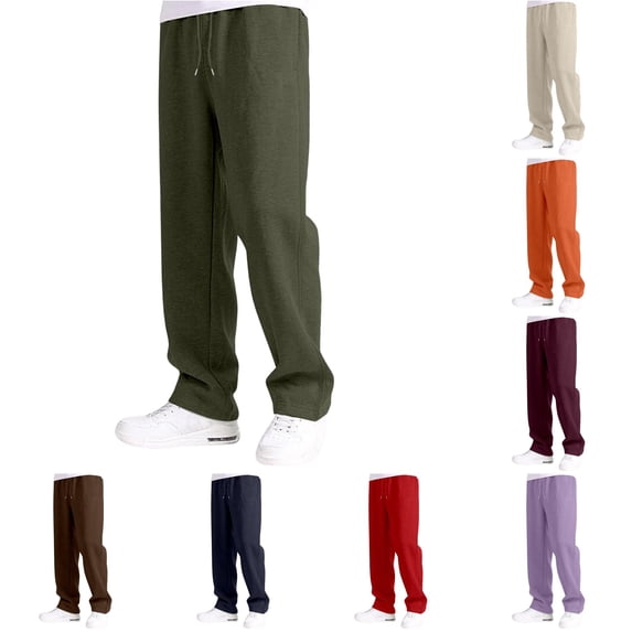 Krdevn Boys Solid Elastic Drawstring Wide Leg Jogger Pants Soft Loose Fit Casual Trousers with Pockets Army Green,7-8 Years