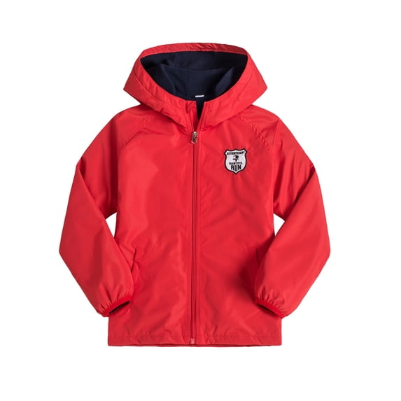 Krdevn Boys' Solid Hooded Windbreaker Jacket Zip-Up Lined Coat Size:9-10 Years