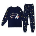 thumbnail image 1 of Krdevn Boys Space Pajamas 2 Piece Set Long Sleeve Toddler Kids Sleepwear Soft Cotton PJs Top and Pants Astronaut Print Multicolour,11-12 Years, 1 of 9