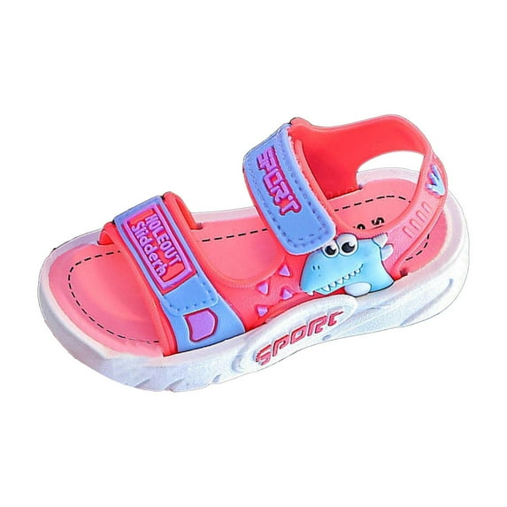 Krdevn Boys Summer Sandals - Dinosaur Print Hollow-Out Breathable Lightweight Comfortable Footwear for Toddlers School Play Daily Outdoor Casual,3.5-4 Years