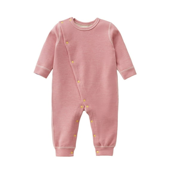 Krdevn Boys Thermal Romper Jumpsuit for Baby Outwear Double Pajamas Bodysuit with Long Sleeve,Fall Clothes,Size:1-2 Years