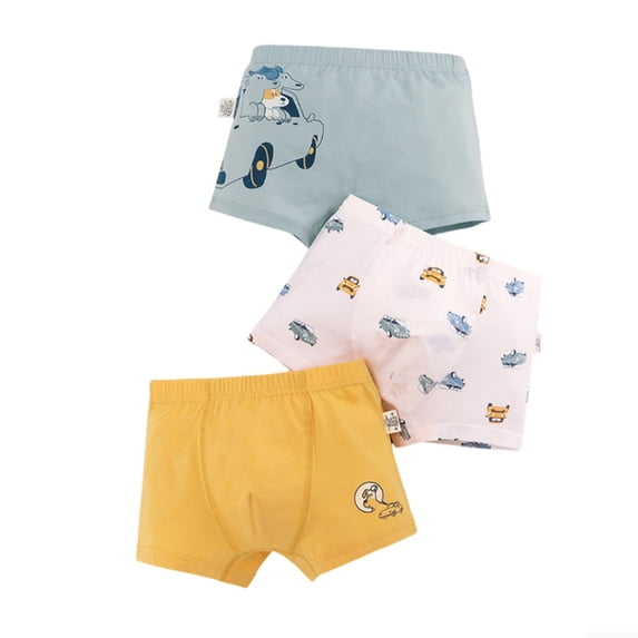 Krdevn Boys Underwear - Kids' Boys Underwear Cute Printing Print Underwear Shorts Pants Briefs Trunks 3PCS Multipack,Color:Army Green,Size:160