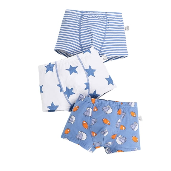 Krdevn Boys Underwear - Kids' Boys Underwear Cute Printing Print Underwear Shorts Pants Briefs Trunks 3PCS Multipack,Color:Dark Blue,Size:150