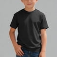 thumbnail image 1 of Krdevn Boys Waffle Knit Short Sleeve T-Shirt Casual Breathable Round Neck Kids Summer Top Tee,3-4 Years, 1 of 4