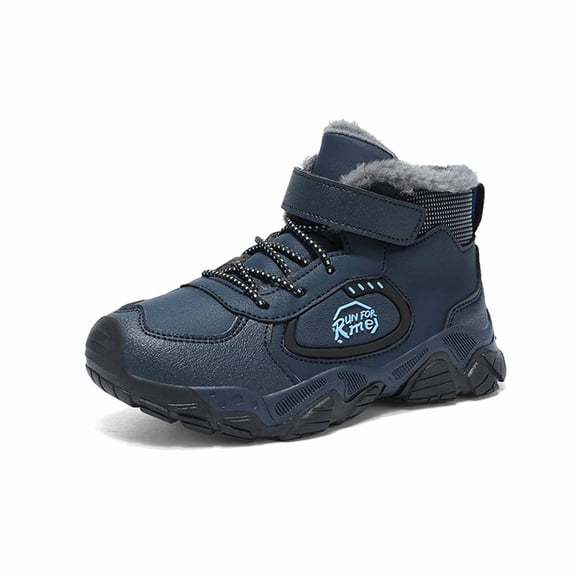 Krdevn Girls Boots,Boys Winter Lined Ankle Boots Comfortable Warm Sports Sneakers for Toddlers and Kids Outdoor Play Shoes,Size:10-10.5 Years
