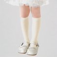 thumbnail image 1 of Krdevn Breathable Girls Socks Double Needle Knit Long Tube Crew Socks for Kids Soft Comfortable Everyday Wear,3-5 Years, 1 of 4