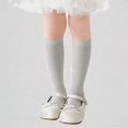 thumbnail image 1 of Krdevn Breathable Girls Socks Double Needle Knit Long Tube Crew Socks for Kids Soft Comfortable Everyday Wear,5-8 Years, 1 of 5