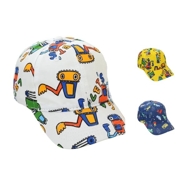Krdevn Car Plane Print Kids Sun Hat UPF 50+ Adjustable Toddler Summer Beach Cap Boys Girls