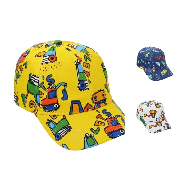 Krdevn Car Plane Print Kids Sun Hat UPF 50+ Adjustable Toddler Summer Beach Cap Boys Girls
